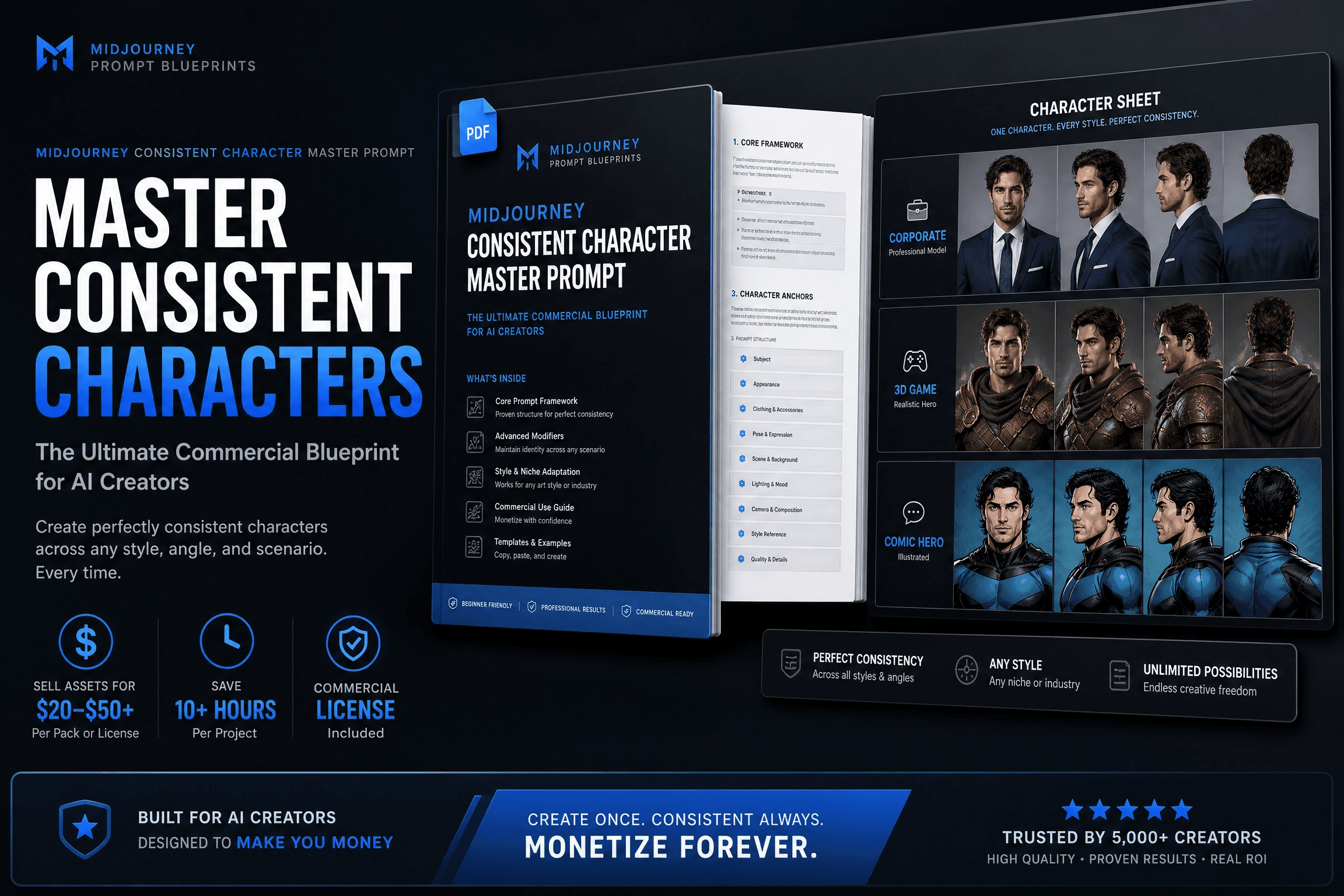MidJourney Consistent Character Master Prompt